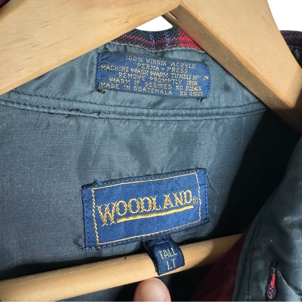 Vintage Woodland Wool Plaid Button-Up flannel Shirt - Picture 7 of 7